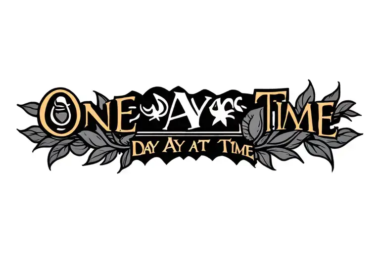 One Day at a Time tattoo design idea