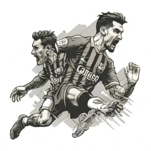 FC Barcelona and coujter strike tattoo design idea