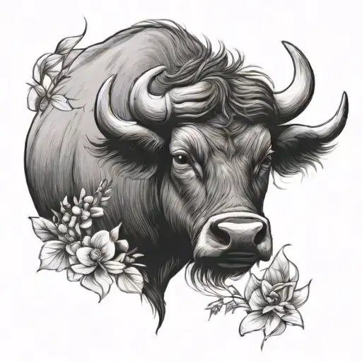 water buffalo girly tattoo tattoo design idea