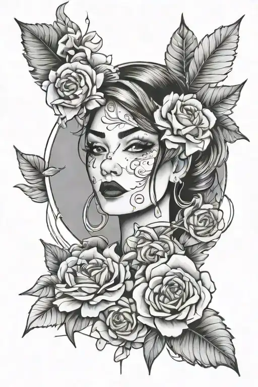 the name lucy loo doing cocaine tattoo design idea