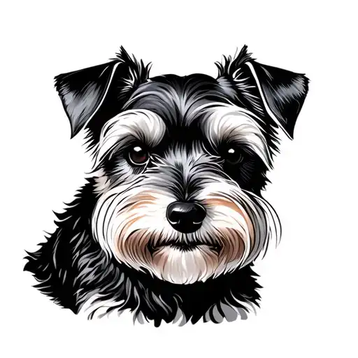 Miniature Schnauzer tattoo design idea