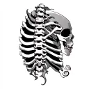 Spinal tattoo design idea