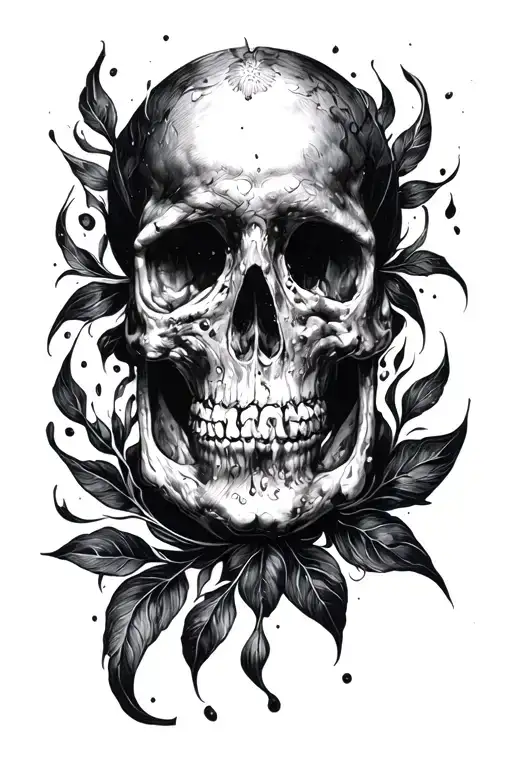 Oil tattoo design idea