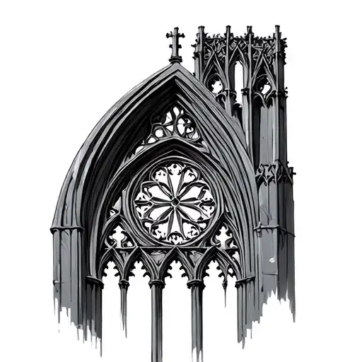 Gothic Cathedral Window tattoo design idea