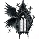 Gothic Cathedral Window tattoo design idea