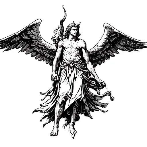 archangel uriel tattoo design idea