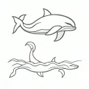 killer whale tattoo design idea