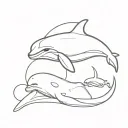 killer whale tattoo design idea