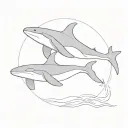 killer whale tattoo design idea