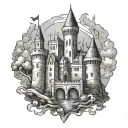 castle tattoo design idea