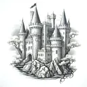 castle tattoo design idea