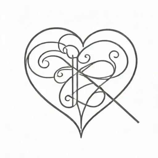 heart cross tattoo tattoo design idea
