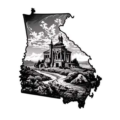 I want to make a tattoo on the hand dedicated to the history of Georgia. At the level of the circuit. tattoo design idea