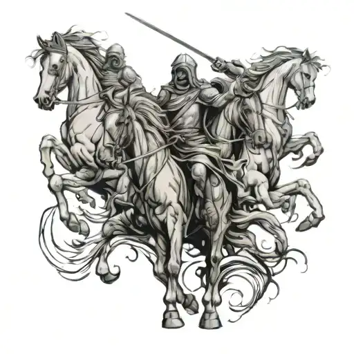 Four Horsemen of the Apocalypse tattoo design idea