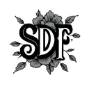 "SDF" wedding ring finger tattoo design idea