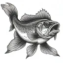 walleye fish tattoo design idea