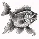 walleye fish tattoo design idea