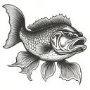 walleye fish tattoo design idea