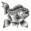 walleye fish tattoo design idea