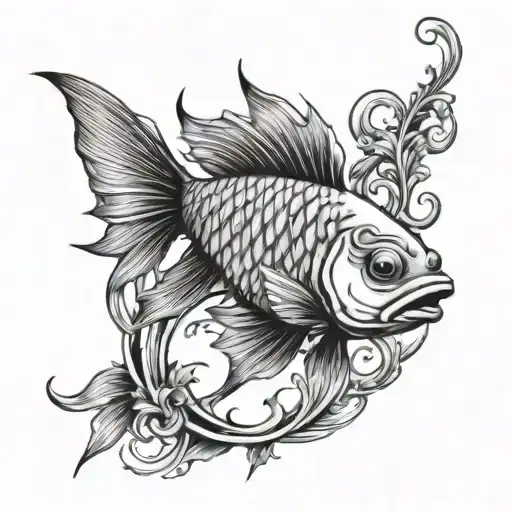 Pisces fish humble tattoo design idea
