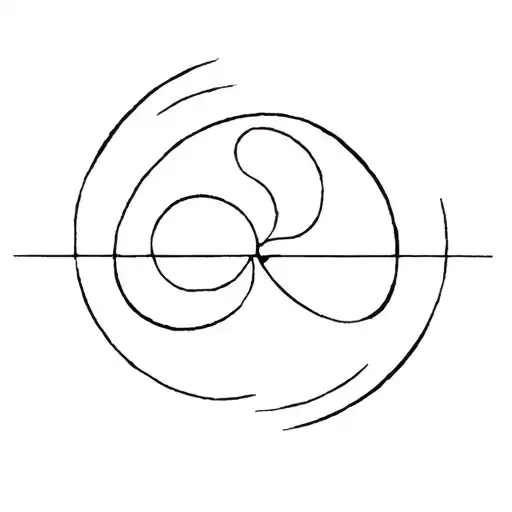 black and white quasar art tattoo design idea