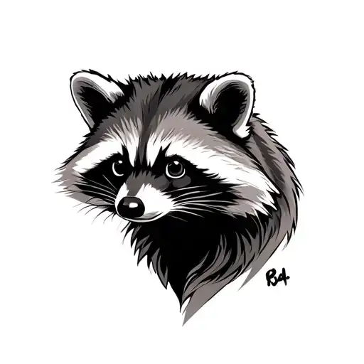 Tactical Raccoon tattoo design idea