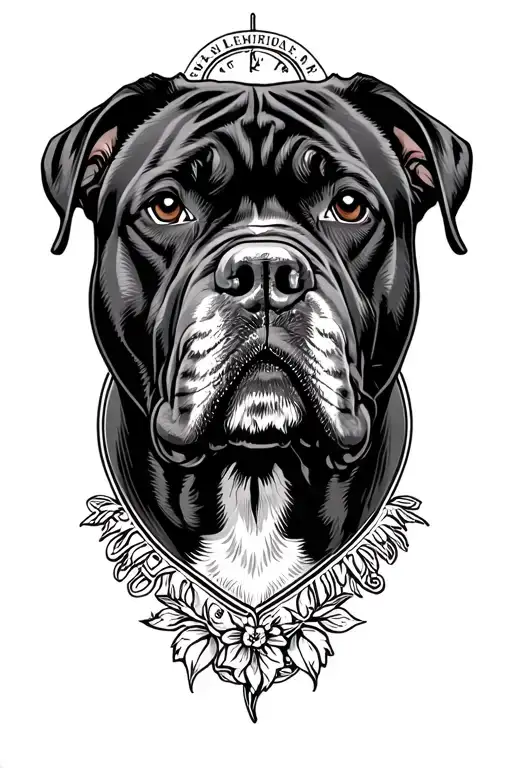 St. Francis of Assisi, Libra, Cane Corso Dog tattoo design idea