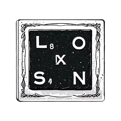 Scrabble Tile tattoo design idea