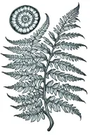 fiddlehead fern curl tattoo design idea
