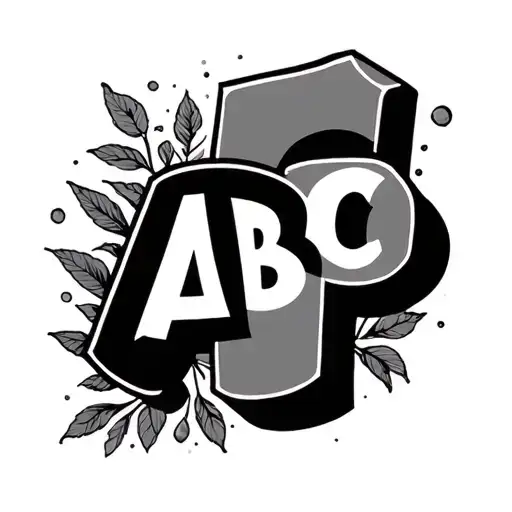 Abc Blocks tattoo design idea