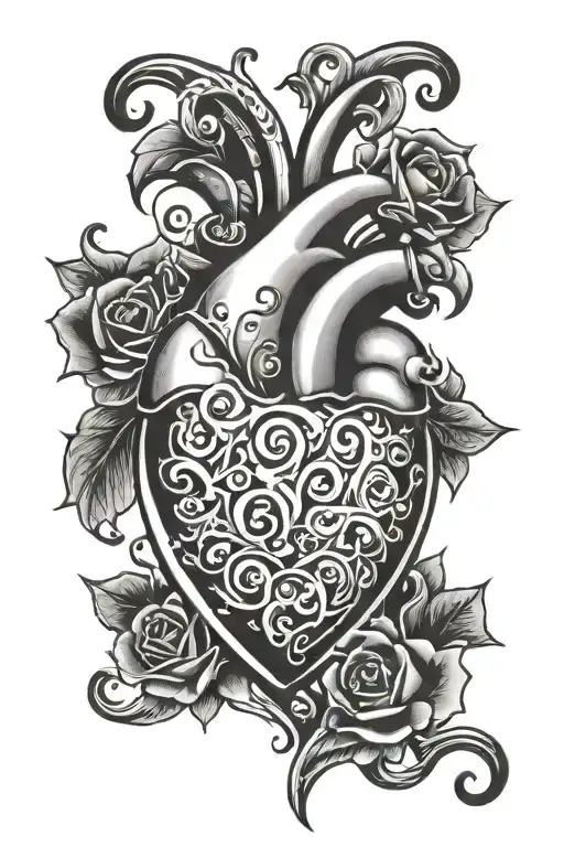 tracy alkaline trio heart tattoo design idea
