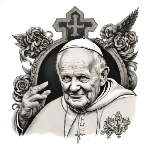 Pope John Paul II tattoo design idea