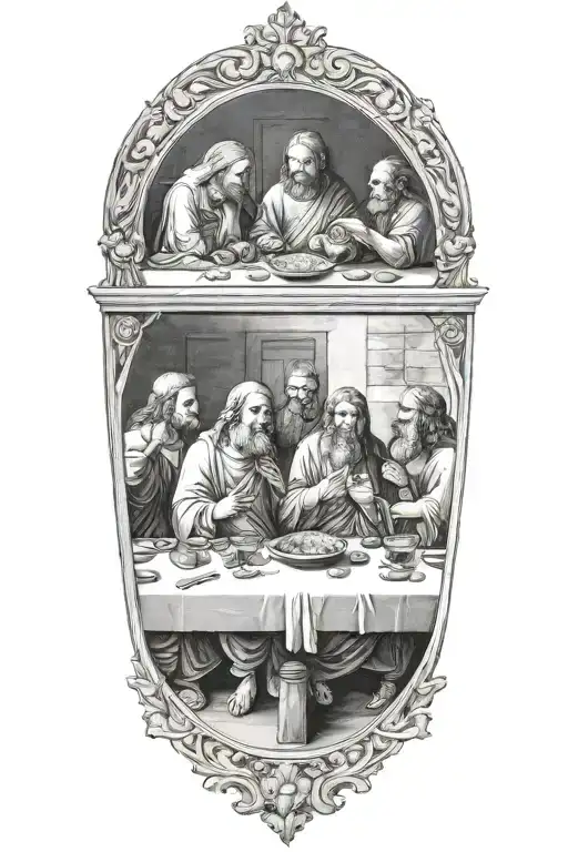 the last supper leonardo da vinci tattoo design idea
