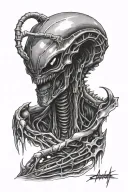 Xenomorph tattoo design idea