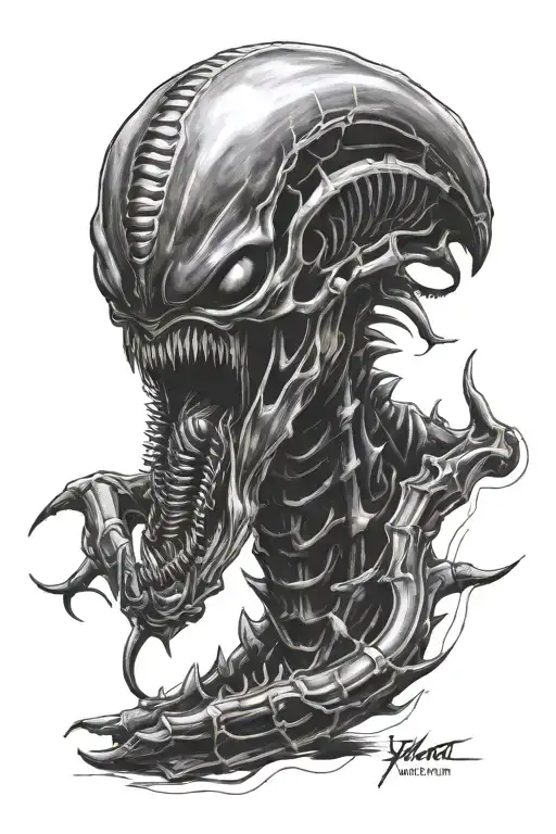Xenomorph tattoo design idea