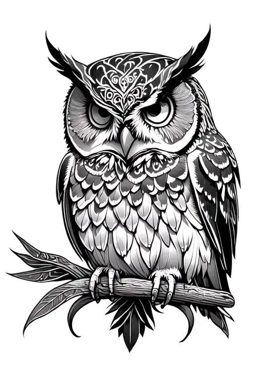 owl mandala gothic inspired tattoo tattoo design idea