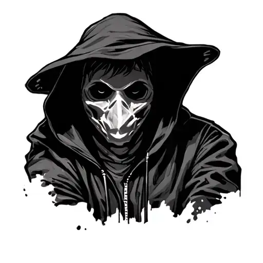 Hacker Being Alone tattoo design idea