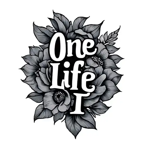one life live it tattoo design idea