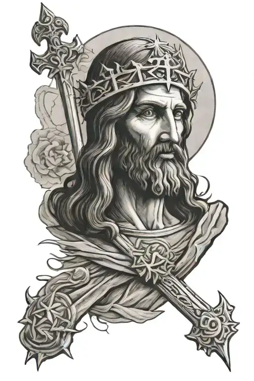 AVE CHRISTUS REX tattoo design idea