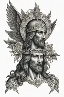 AVE CHRISTUS REX tattoo design idea