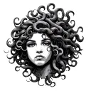 African Medusa tattoo design idea