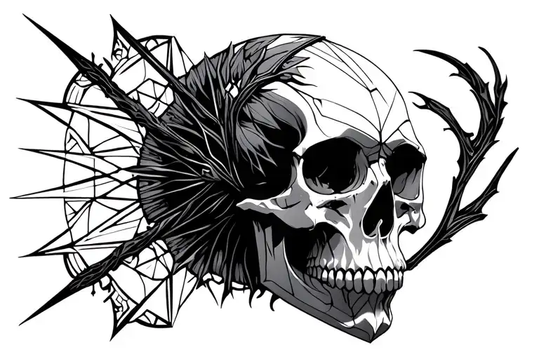Diablo 4 Lilith Tattoo skull tattoo design idea