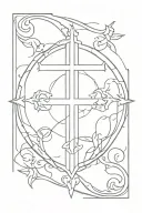 holy trinity cross tattoo design idea
