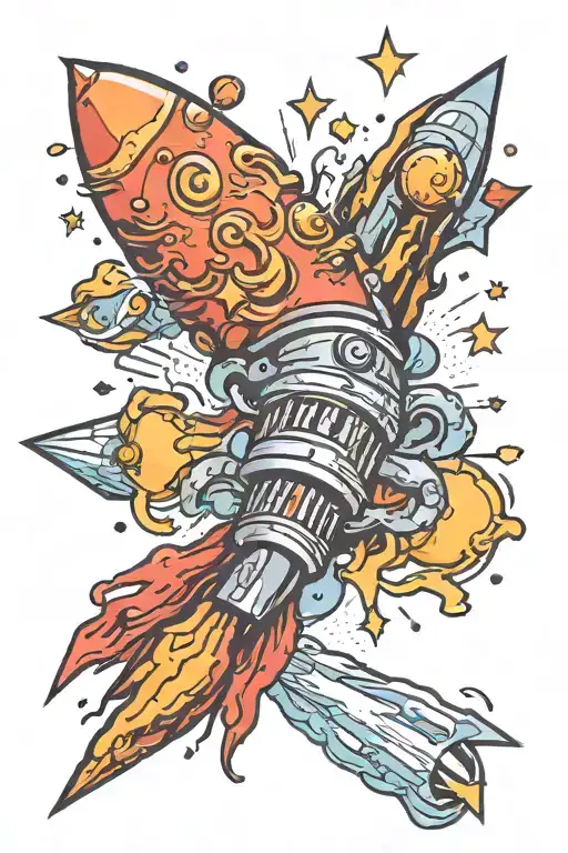 comet tattoo design idea