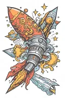 comet tattoo design idea