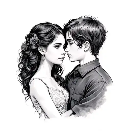 memorable brother sister bond tattoo design idea