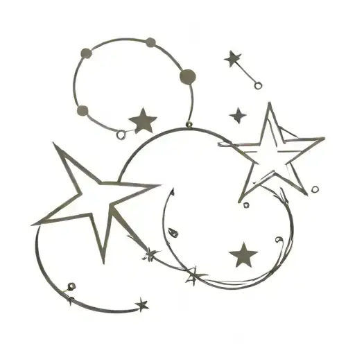 pisces and leo star constellation stars  tattoo design idea