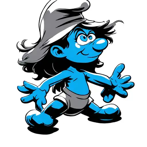 Smurfette tattoo design idea