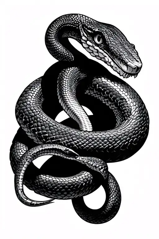 Join or die snake that on the upper thigh tattoo design idea