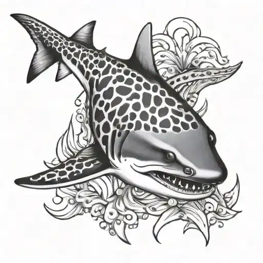 Leopard Shark tattoo design idea